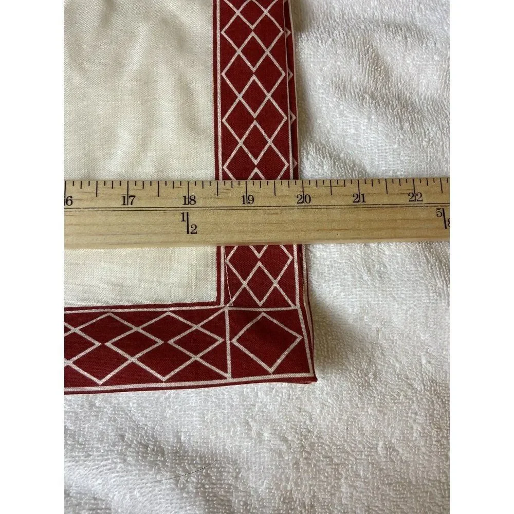Williams - Sonoma white & red placemats set of 3 linen blend